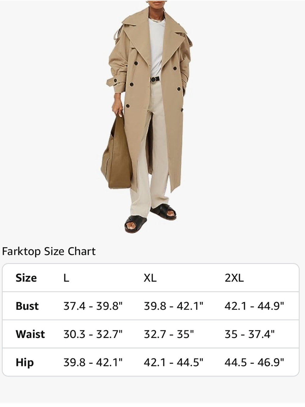 Classic Beige Trench Coat with Black Layering - Picture 3 of 6